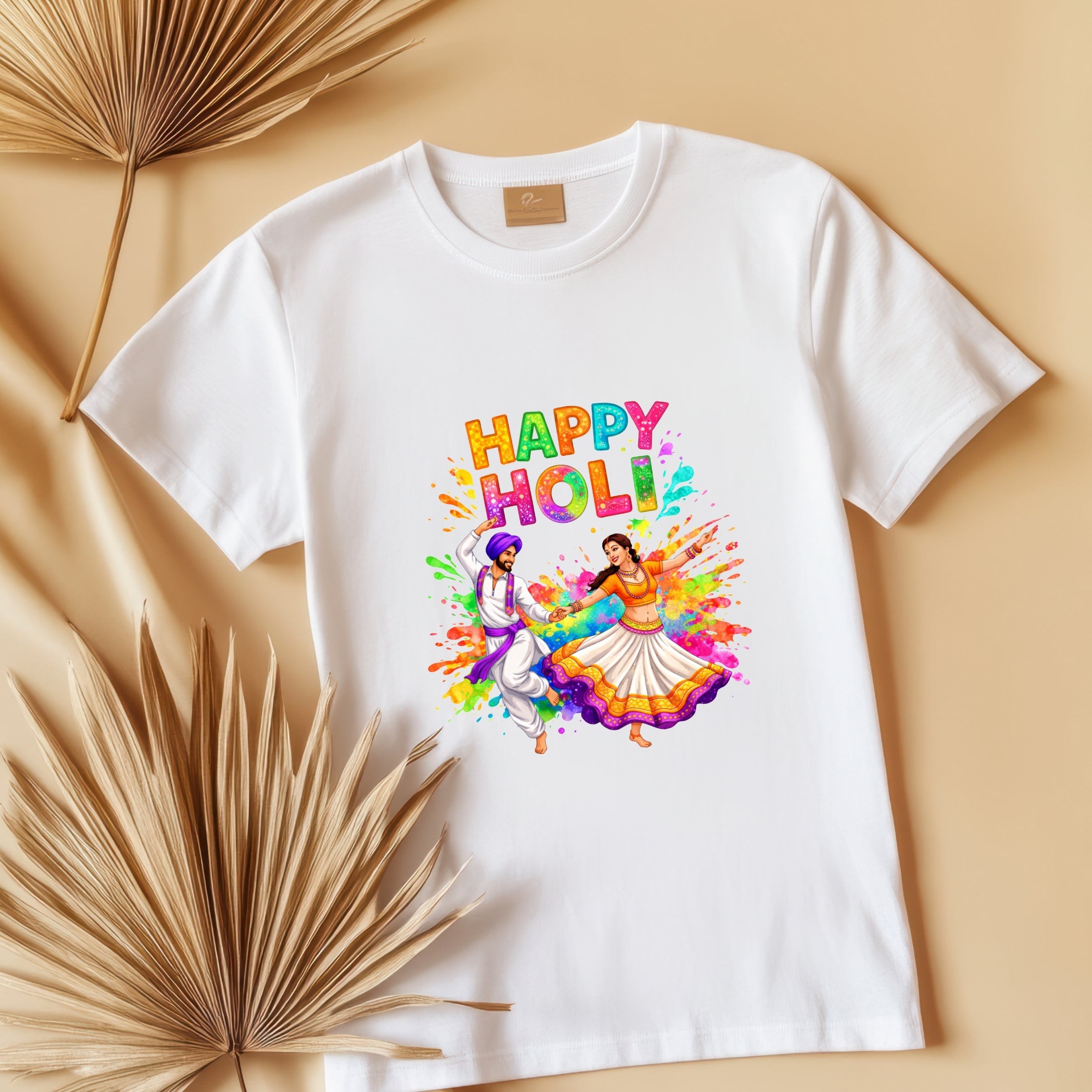 HAPPY HOLI tshirt with couple