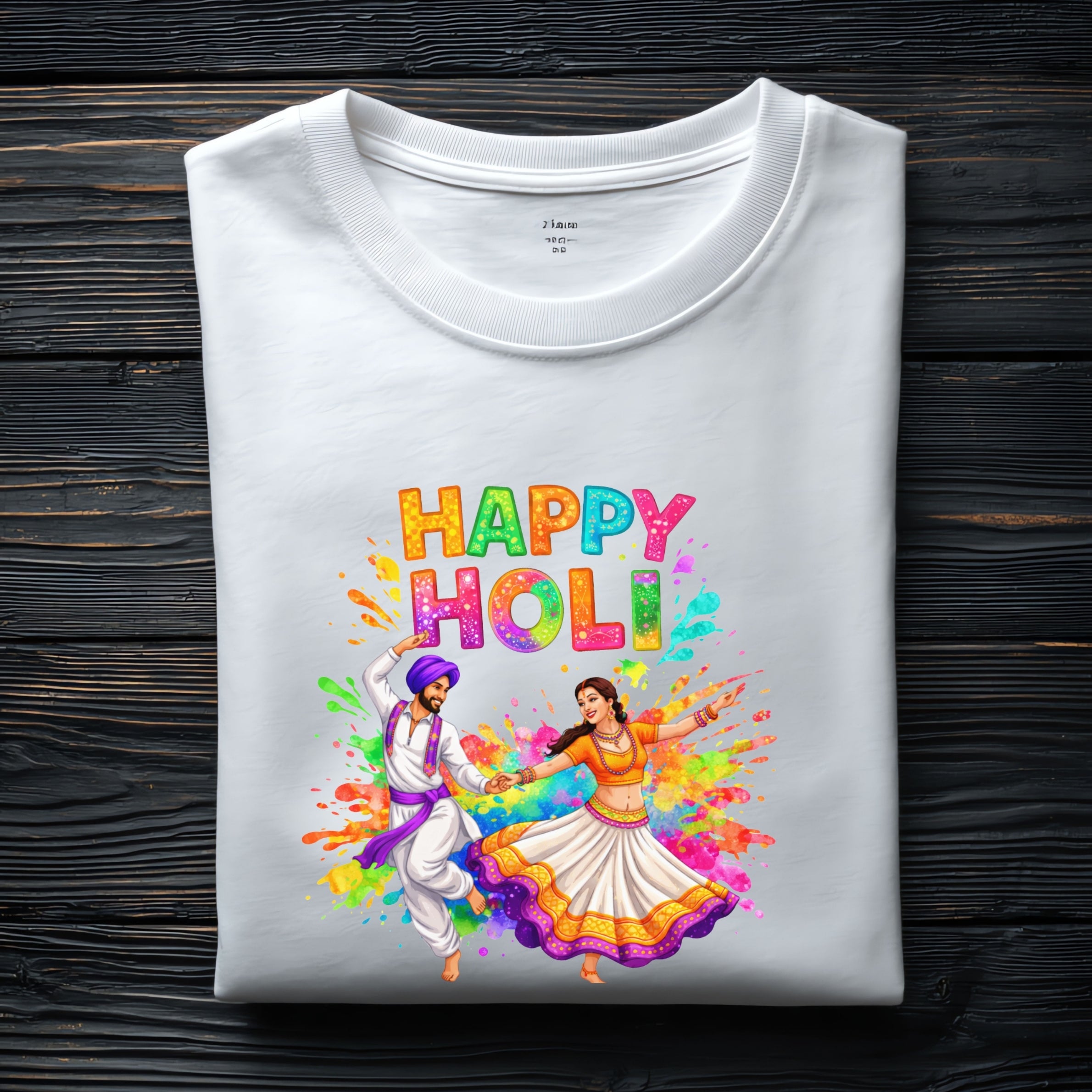 HAPPY HOLI tshirt with couple