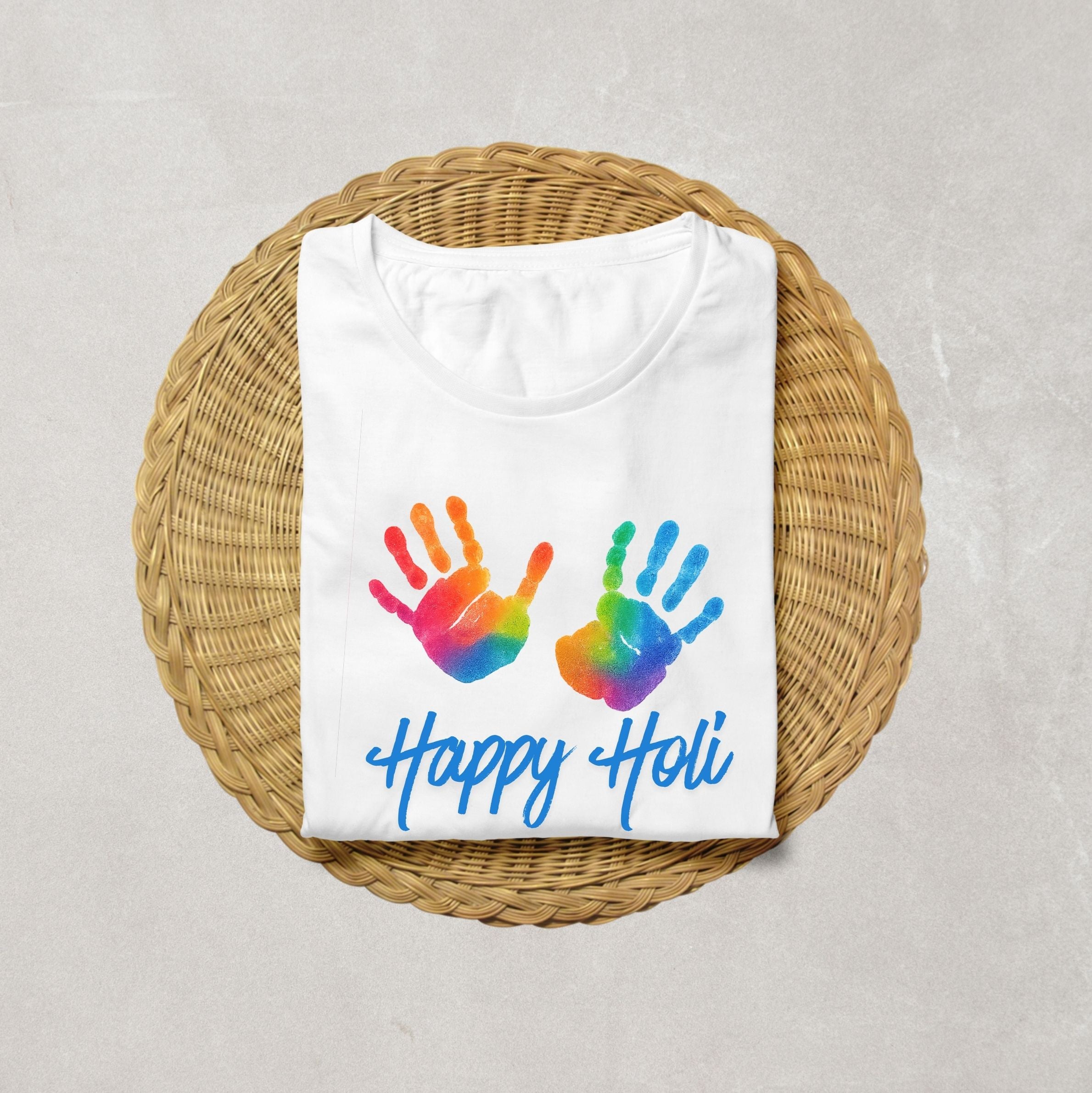 Happy HOLI with handprints